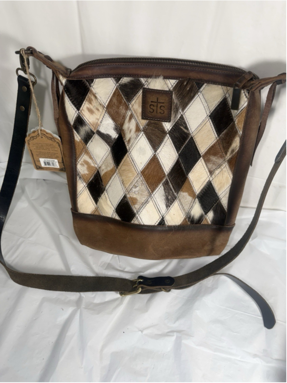 STS Ranchwear Diamond Crossbody Cowhide New large Mail Bag conceal carry